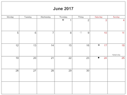 Moon Calendar June 2017 Calendar Template 2019