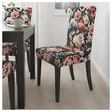 Henriksdal Stuhl Mit Bezug Dunkelbraun Lingbo Bunt 1 Ikea Ikea Stuhle Stuhlbezuge