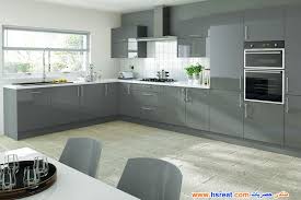 مطابخ هاي جلوس رمادية اللون أجمل وأشيك مطابخ هاي جلوس باللون الرمادي