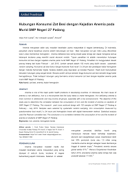 Ibu hamil memiliki nilai hemoglobin yang lebih rendah dan hal ini normal. Jurnal Nasioal Anemia Pada Remaja Jurnal Gizi Indonesia The Indonesian Journal Of Nutrition 2 No