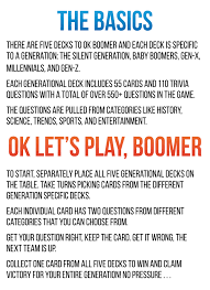 Challenge them to a trivia party! Ok Boomer A New Generation Of Trivia By Joe Spisak Kickstarter