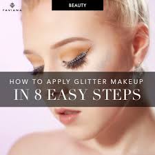 apply glitter eye makeup in 8 easy