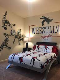Wrestling Theme Room Mural Painted By Enhanced Space Room Remodeling New Room Room Decor