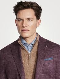 Cranberry Comfortwear Knit Hartford Contemporary Fit Unconstructed Sport  Coat