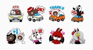 yaris x line ranger貼圖熊大趴車賣萌 line sticker stickers character