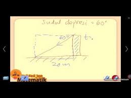 Jadi, jarak orang dengan menara adalah = 40,42 meter. Sudut Depresi 60 Derajat Dan Elevasi Bayangan Youtube