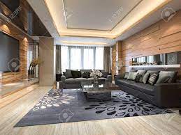 Aider les acheteurs mondiaux à rechercher canapé en cuir moderne de luxe facilement. Rendu 3d Luxe Et Salon Moderne Avec Canape En Cuir Banque D Images Et Photos Libres De Droits Image 84621143