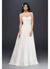 Basque waist plus size ball gown wedding dress 9op1271. Basque Waist Lace And Chiffon Wedding Dress David S Bridal
