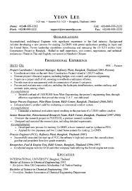 chemical engineer resume example