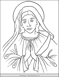 Saint Mary Coloring Page Mermaid Coloring Pages Coloring Pages Catholic Coloring