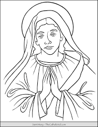To print this handout please click on the image below. Saint Mary Coloring Page Coloring Pages Mermaid Coloring Pages Summer Coloring Pages