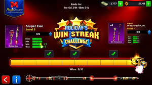 The craziest 8 ball pool match in history 3 balls in 1 shot insane. Sniper Cue Level 3 Holidays Win Streak Challenge 8 Ball Pool Nisi Ultra