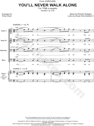 On february 17, 2014 posted in featured,. You Ll Never Walk Alone From Carousel Arr Kirby Shaw Ttbb Choir A Cappella Choral Sheet Music In C Major Download Print Sku Mn0187428