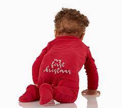 My First Christmas Baby Christmas Pajamas Pottery Barn Kids