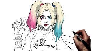 How To Draw Harley Quinn | Step By Step | DC - YouTube