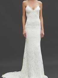 Wearing a classic sheath lace wedding dress means you can accessorize to make the look your own. V Neck Sheath Wedding Dress Online