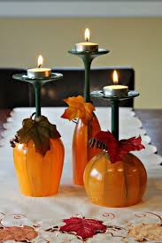 16 Beautiful Handmade Thanksgiving Decoration Ideas You Can Use Fall Table Centerpieces Wine Glass Candle Holder Wine Glass Candle