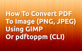 Pdf to png image conversion is useful when there is a need to have a pdf document content rendered as a static high quality image. How To Convert Pdf To Image Png Jpeg Using Gimp Or Pdftoppm Command Line Tool Linux Uprising Blog