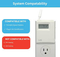 Lux WIN100 Programmable 5-2 Day Thermostat; Plug-in Line ...