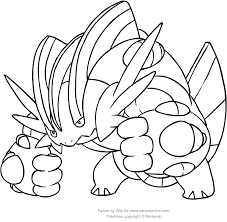 Select from 35970 printable crafts of cartoons, nature, animals, bible and many more. Drawing Swampert Of The Pokemon Coloring Page