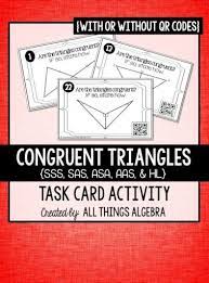 You will be viewing a live google document so if a video becomes. Congruent Triangles Congruent Triangles Task Cards With Or Without Qr Codes Objective To Determine Pdf Document