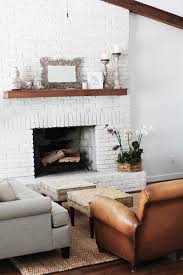 White Fireplace Wood White So Clean Looking Make A Dark Stained Wood Mantle To Go Over Brick Mantel Look Like A Floating Shelf Home Fireplace Painted Brick Fireplaces Home Decor