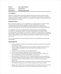 The candidate will assist a team of 5 (including 3 t&e partners and 1 paralegal). Free 9 Sample Legal Assistant Job Descriptions In Ms Words