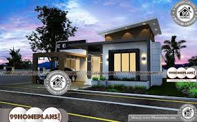 Garages may be attached for convenience, or detached and set back, keeping clutter out. 1 Floor House With Modular Flat Root Pattern Duplex Home Design Plans
