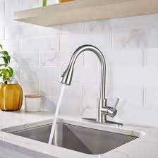 Kitchen sink faucet with removable sprayer. Wowow Kitchen Faucet With Sprayer Kitchen Sink Faucet Sus 304 Stainless Steel High Arc Single Handle Brushed Nickel Kitchen Faucets With Pull Down Sprayer Pull Out Kitchen Faucet With Deck Plate Wayfair