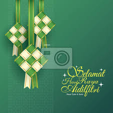 757 best hari raya free video clip downloads from the videezy community. Selamat Hari Raya Aidilfitri Greeting Card Vector Ketupat With Wall Stickers Malay Ramadan Islamic Myloview Com