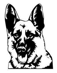 Black And White German Shepherd Painting Image Result For German Shepherd Silhouette Dog Stencil German Shepherd Tattoo German Shepherd Dogs