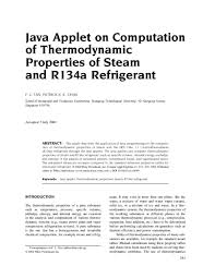 Pdf Java Applet On Computation Of Thermodynamic Properties