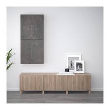 Besta Wall Cabinet With 2 Doors Walnut Effect Light Gray Kallviken Dark Gray Concrete Effect Ikea Wandschrank Ikea Wohnzimmer Design