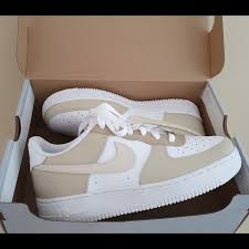 Shop with afterpay on eligible items. Nike Shoes Custom Beige Air Force Ones Color Tan Size Various Cute Nike Shoes All Nike Shoes White Nike Shoes
