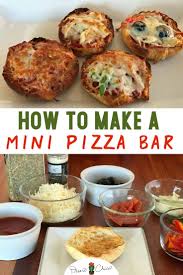 A Mini Pizza Bar Keeps Everyone Happy Pizza Bar Mini Pizza Pizza Recipes Easy