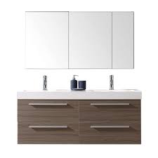 virtu usa finley 54 in w x 19 in d vanity in grey oak with polymarble vanity top in white with white s bad doppelwaschtisch doppelwaschbecken waschbecken bad pinterest