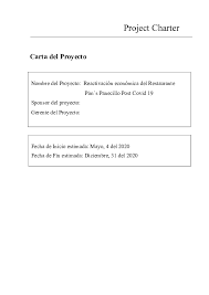 En un principio, quería escribir nuevas cartas, afondando en este. Pdf Project Charter Carta Del Proyecto Jacqueline Aguas Academia Edu