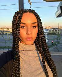 30 Box Braid Hairstyles Worth Trying In 2020 Thrivenaija In 2020 Goddess Braids Hairstyles Box Braids Hairstyles Braided Prom Hair