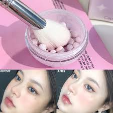 1/2Pcs Creative Exquisite Brightening Pearl Powder Blusher Balls-  Convenient Practical Natural Lasting High Color Rendering Facial Body  Highlights