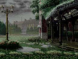 2d Fighting Game Stages Courtyard Rainy Park From The King Of Fighters Pixel Art Background Hd Wallpaper Wallpaper Gallery