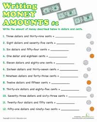 Writing Money Amounts Education Com