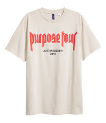 Justin Bieber Purpose Tour T Shirt H M Divided Guys Purpose Tour T Shirt Tan T Shirt Purpose Tour Outfit