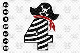 Download Pirate Number 4 Birthday Number 4 Svg Graphic By 99 Siam Vector Creative Fabrica SVG Cut Files