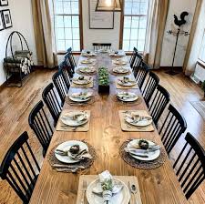 Check Out This Massive 14 Feet Long Farmhouse Table We Built Recently Can T Take Credi In 2020 Large Farmhouse Table Long Dining Room Tables Rustic Farmhouse Table