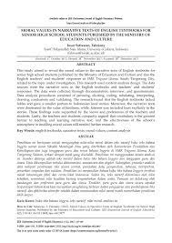 We hope this will help you in learning languages. Pdf Moral Values In Narrative Texts Of English Textbooks For Senior High School Students Published By The Ministry Of Education And Culture