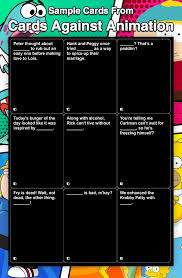 This is the disney take on the popular cards against humanity card game! Cards Against Animation Is Now A Thing Issuewire
