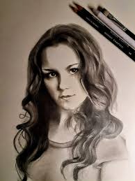 My third pencil portrait...still very much a beginner. At the beginning of  the year, my mom asked me to draw a pencil portrait from an old, tiny photo  of me at my