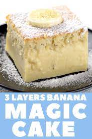 Banana Magic Cake Banana Cake Easycake Magic Cake Recipes Easy Cake Recipes Best Cake Recipes