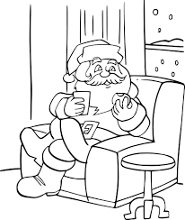 Écriture de la lettre au père noël, décoration du sapin, confection des gâteaux et gourmandises de noël avec maman, bricolage, et… coloriage de noël ! Coloriage Pere Noel Dans Sa Maison A Imprimer Sur Coloriages Info
