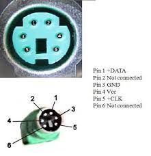 Pin Out Of Ps2 Male Connector And Pin Out Of Ps2female Connectors Arduino Arduino Projects Otg